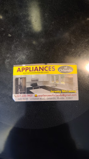 Appliance Store «Appliances of Orlando», reviews and photos, 685 N Semoran Blvd, Orlando, FL 32807, USA