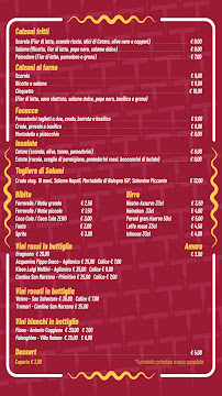 Menu du Il Cavatappi Pizzeria à Salerno