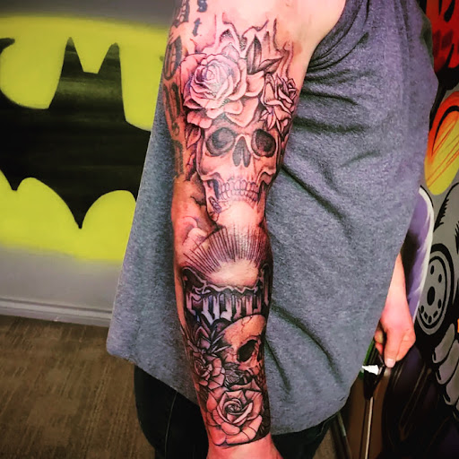 Explore dragon sleeve tattoo ideas, creative tattoo ideas in Puyallup, available at Get Right Studios