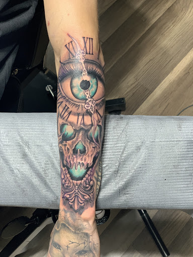 Explore dementia tattoo ideas, creative tattoo ideas in Youngstown, available at Twisted Metal Custom Body Art