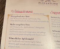 Menu du Pulverturm à Dresden