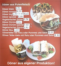 Menu du Ayintap Döner à Georgensgmünd