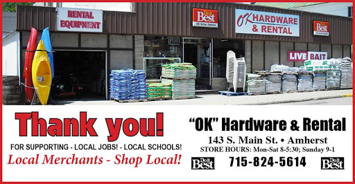 OK Hardware And Rental in Amherst, Wisconsin