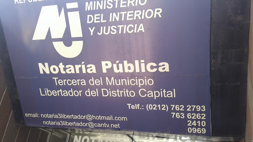 Notaria Pública Tercera Libertador