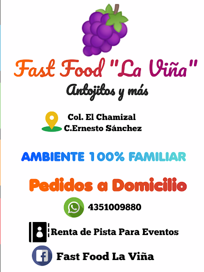 Fast Food La viña - calle Ernesto sanches s/n Col.El Chamizal, Sur, c.p, 61940 Huetamo de Núñez, Mich., Mexico