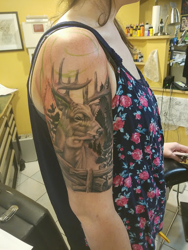 Explore polynesian tattoo sleeve ideas, creative tattoo ideas in Amherst, available at Wanderlust Tattoo & Piercing