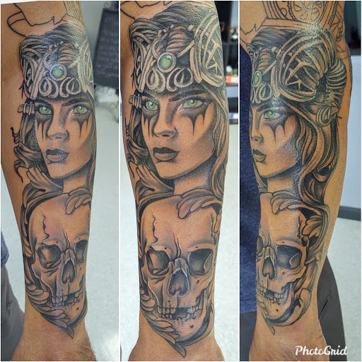 Explore upper back tattoo ideas for men, creative tattoo ideas in Brighton, available at Valkyrie Tattoos