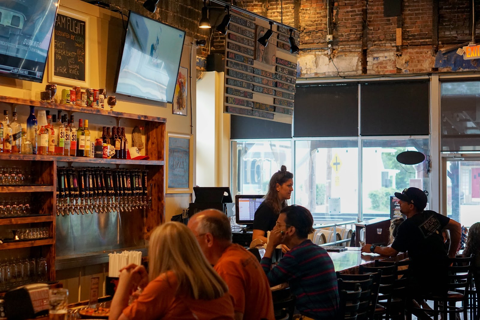 A pint of beer on a bar
