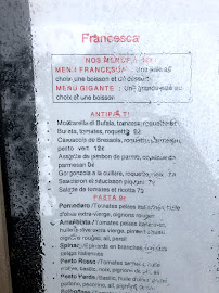 Menu / carte de Restaurant Francesca Grands Boulevards à Paris