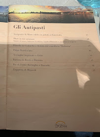 Del Ponte Bistrot à Genoa menu