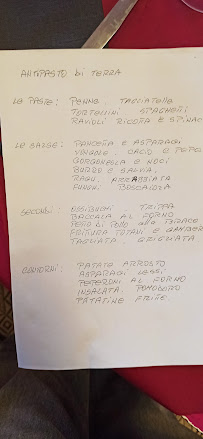 Menu / carte de Ristorante Trattoria Pizzeria Chiesanova à Cascina