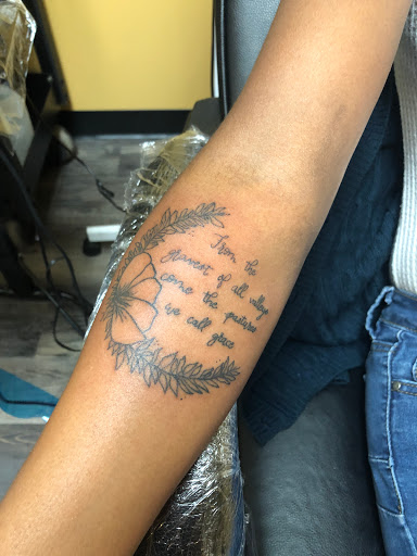 Explore harry potter sleeve tattoo ideas, creative tattoo ideas in Warner Robins, available at Untold Pain Tattoo Studio