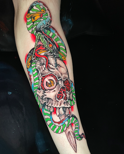 Explore cool back tattoo ideas, creative tattoo ideas in Georgetown, available at Iron Rite Tattoo South