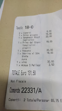 Restaurant Vossia Il Mare à Marina di Ragusa (le menu)