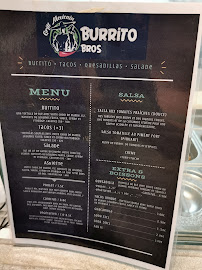 Burrito Bros à Saint-Leu carte