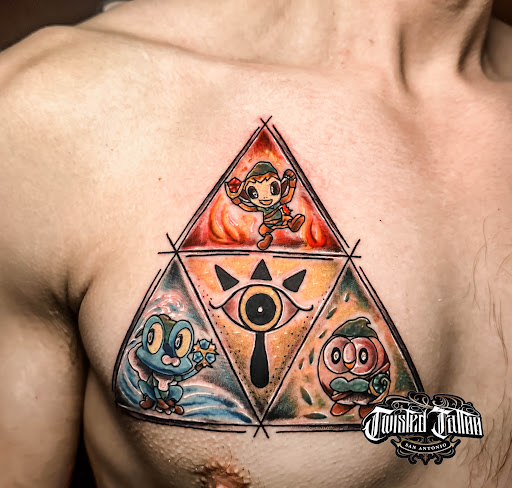 Explore men bicep tattoo ideas, creative tattoo ideas in San Antonio, available at Twisted Tattoo