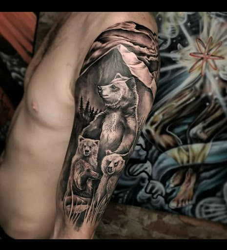 Explore gladiolus tattoo ideas, creative tattoo ideas in New Castle, available at Antimatter Tattoo & Gallery