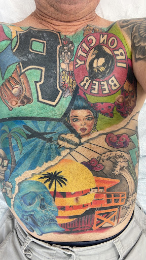 Explore woman leg tattoo ideas, creative tattoo ideas in Fort Lauderdale, available at Bad Habits Tattoos & Laser Tattoo Removal