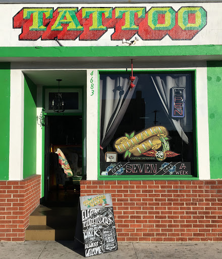 Explore broken glass tattoo ideas, creative tattoo ideas in San Diego, available at Federation Ink Tattoo Parlor