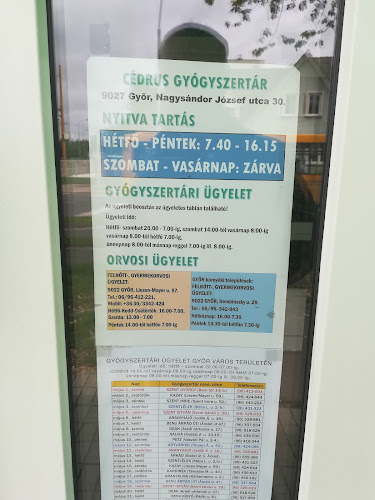 Értékelések erről a helyről: Cédrus Gyógyszertár (BENU Gyógyszertár), Győr - Gyógyszertár