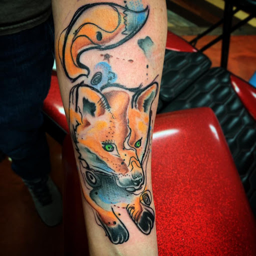 Explore graffiti tattoo ideas, creative tattoo ideas in Springfield, available at Lucky Rabbit Body Arts