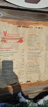 Almhütte Schanze à Schmallenberg menu