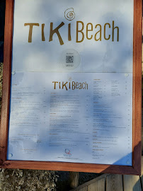 Menu du Tiki Beach à Ramatuelle