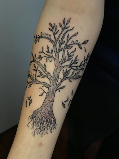 Explore wine glass tattoo ideas, creative tattoo ideas in Red Bank, available at Resilient Visions