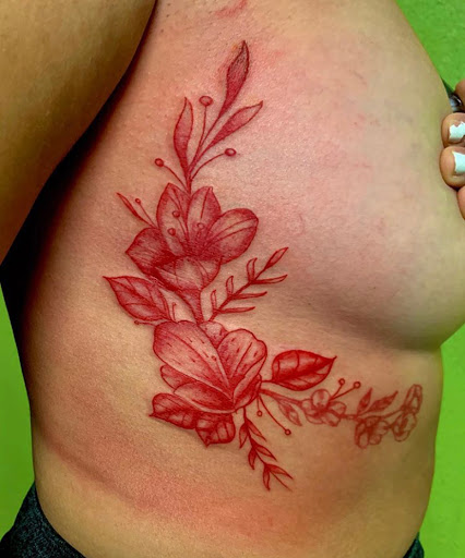 Explore tattoo ideas for behind the ear, creative tattoo ideas in Odessa, available at Black Cat Tattoo Company
