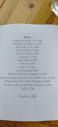 Carte du Agriturismo Agripig à Pielungo