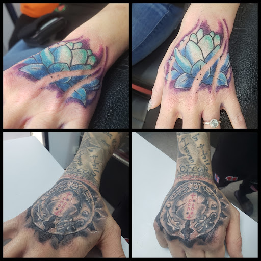 Find lesbian couple tattoos ideas for your next unique tattoo in Vinton at Cherry Bomb Tattoo and piercing