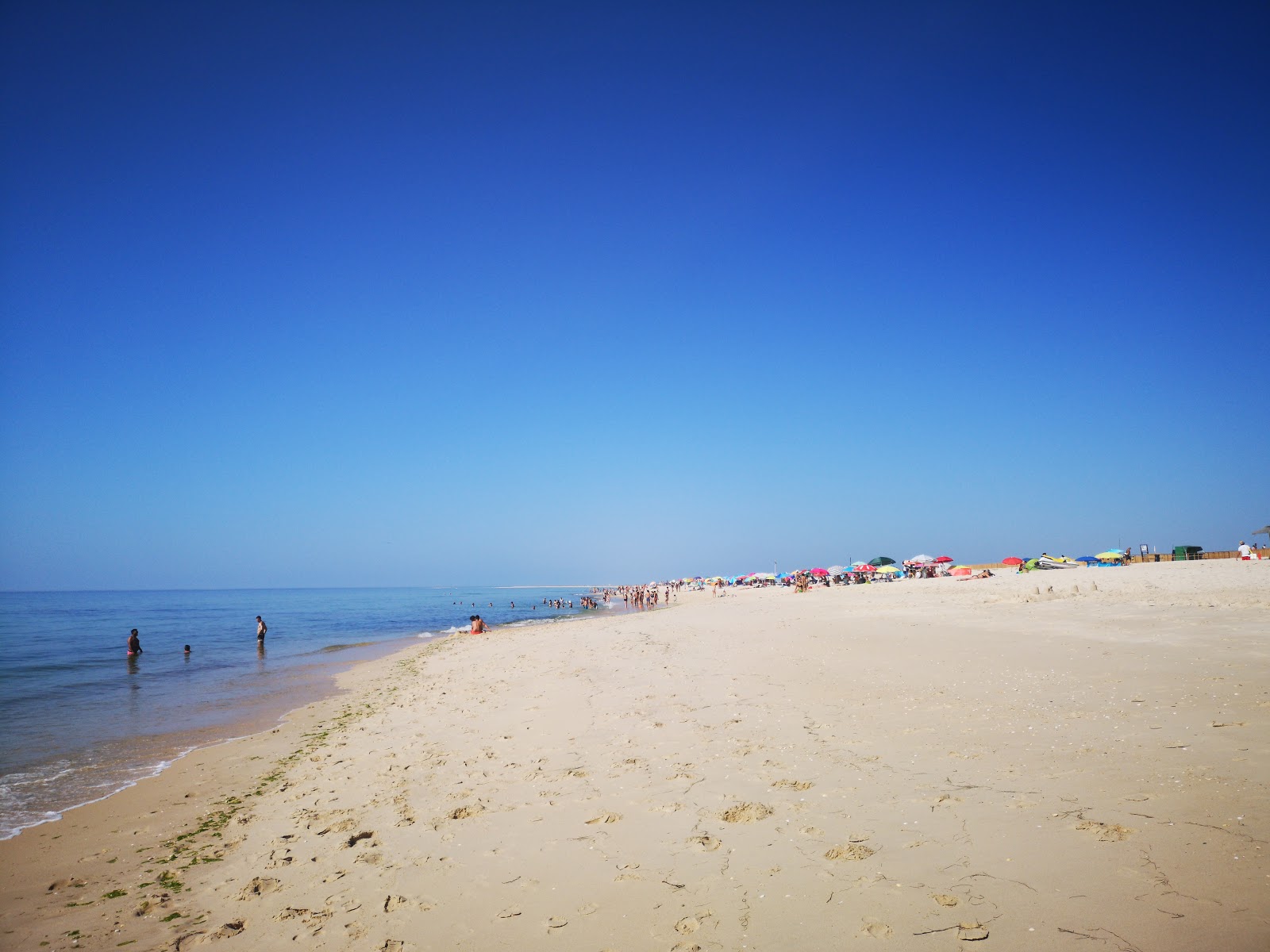 Foto di Fuseta Island beach con una superficie del acqua cristallina