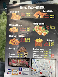 Menu du Mail Burger à Rennes