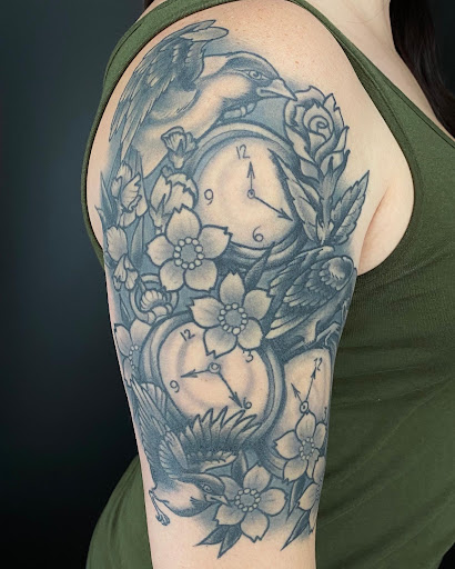 Explore single needle tattoo ideas, creative tattoo ideas in Alexandria, available at Madison Street Tattoo