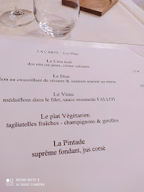 Menu du J'MCA Restaurant à Coulanges-la-Vineuse