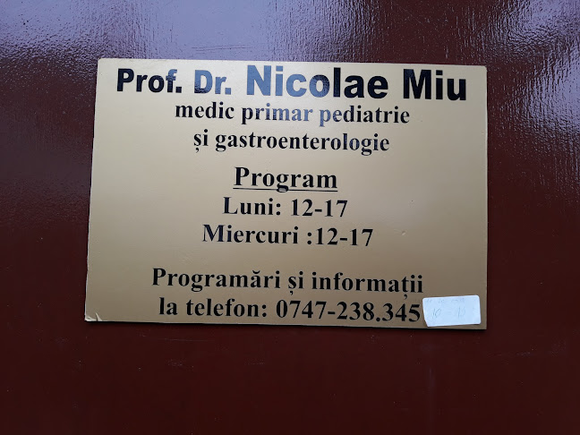 Comentarii opinii despre Cabinet Medical Pediatrie Prof. Dr. Miu Nicolae