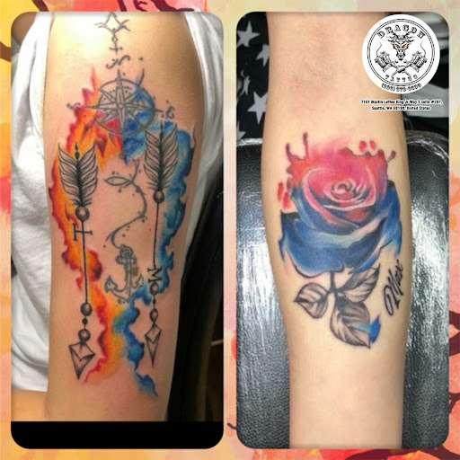 Explore ortiz tattoo ideas, creative tattoo ideas in Seattle, available at Dragon Tattoo
