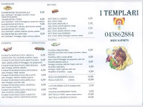 Menu du Ristorante Birreria I Templari à Susegana