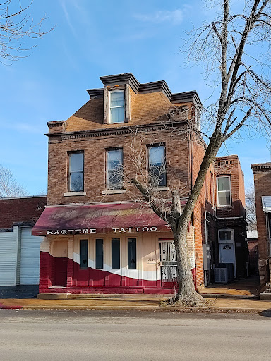 Explore full neck tattoo ideas for men, creative tattoo ideas in Saint Louis, available at Ragtime Tattoo Shop