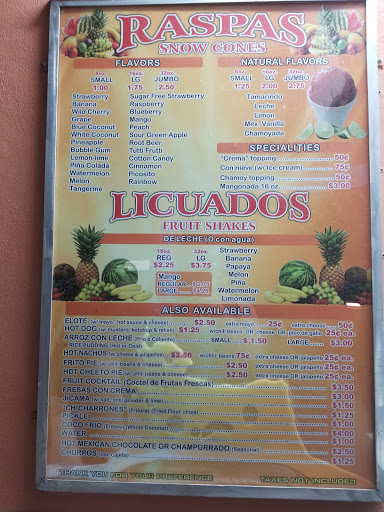 Ice Cream Shop «Tampico Refresqueria», reviews and photos, 3700 Irvington Blvd, Houston, TX 77009, USA