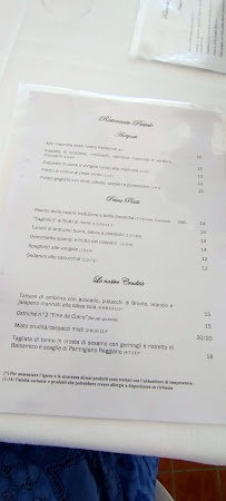 Restaurant Pericle à Porto Garibaldi (la carte)