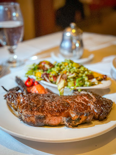 Ribeye steak with charred outside 