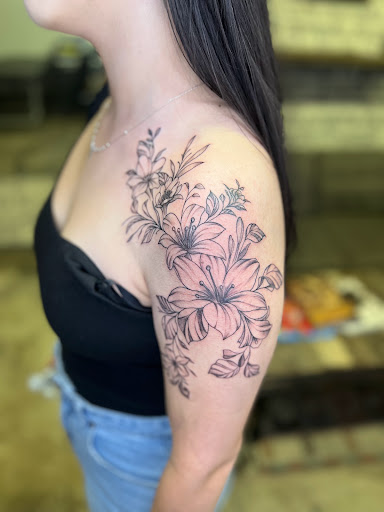 Explore tattoo sleeve ideas flowers, creative tattoo ideas in Tucson, available at Gods Country Tattoo Saloon