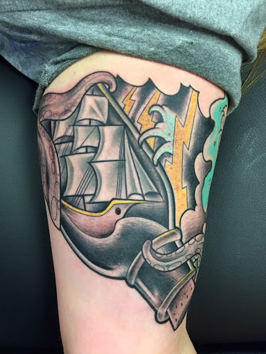 Explore princess and the frog tattoo ideas, creative tattoo ideas in Albany, available at Make Your Mark Tattoo