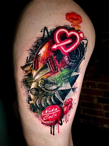 Explore optical illusion tattoo ideas, creative tattoo ideas in Washington, available at Trilogy Atelier - DC Tattoo Shop Piercing Studio