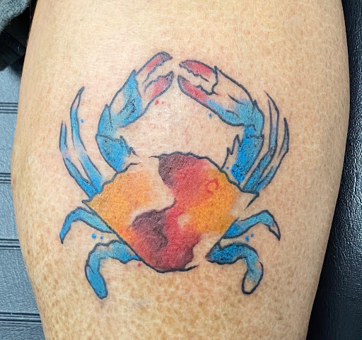 Explore seagull tattoo ideas, creative tattoo ideas in Fredericksburg, available at Human Canvas Tattoo Studio