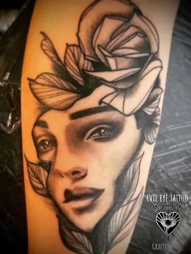 Explore tattoo ideas that symbolize strength, creative tattoo ideas in Worcester, available at Evil Eye Tattoo