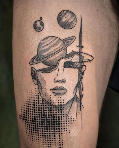 Explore airborne tattoo ideas, creative tattoo ideas in Denver, available at Mashroom Studios