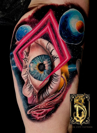 Explore mens outer forearm tattoo ideas, creative tattoo ideas in Pittsburgh, available at Pittsburgh Tattoo Company