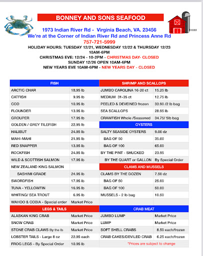 Seafood Market «Bonney & Sons Seafood And Produce», reviews and photos, 1973 Indian River Rd, Virginia Beach, VA 23456, USA